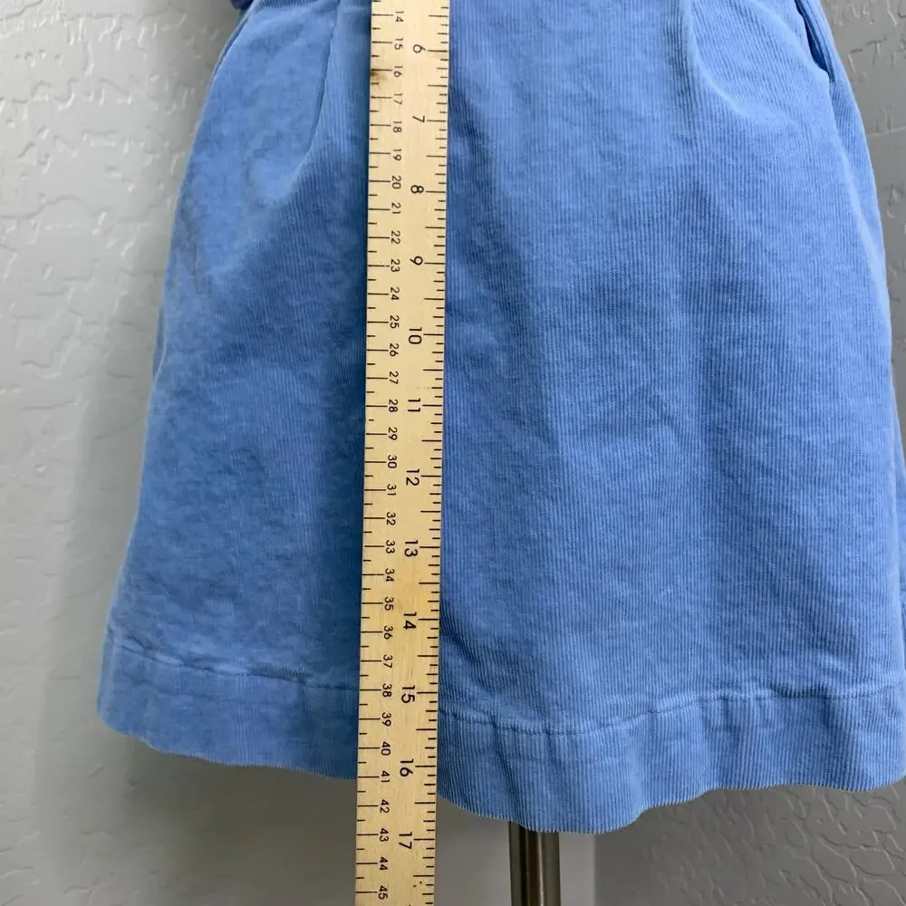 Urban Outfitters Paperbag Overall Mini Skirt Dress Corduroy Blue Womens Small